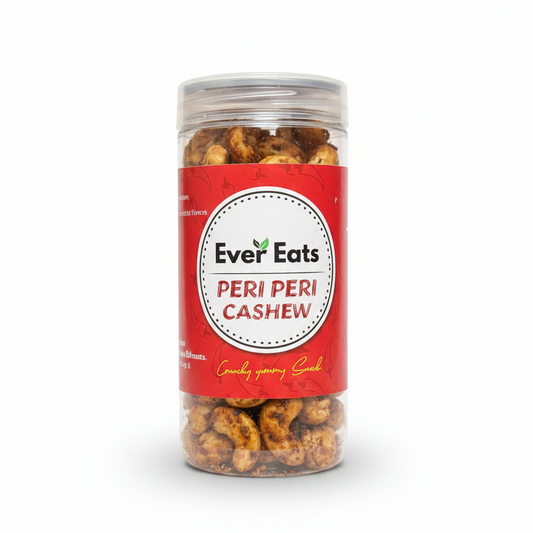 Jar of Ever Eats Peri Peri Cashew on a white background