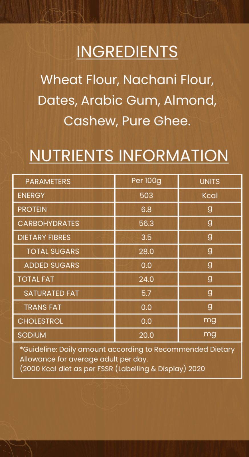 Nachani Dates Ladoo - 250 g
