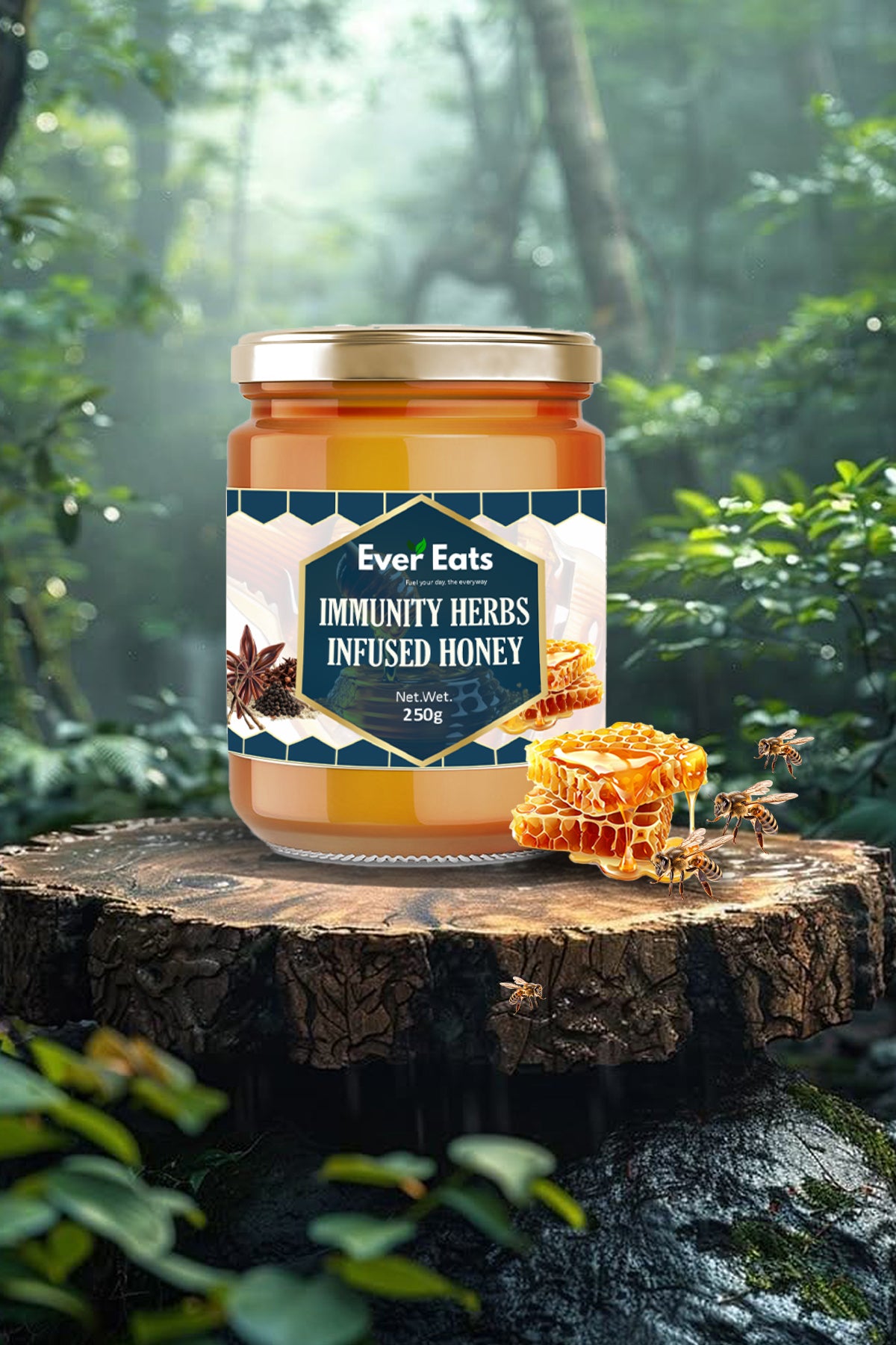 EverEats Immunity Herbs Infused Honey