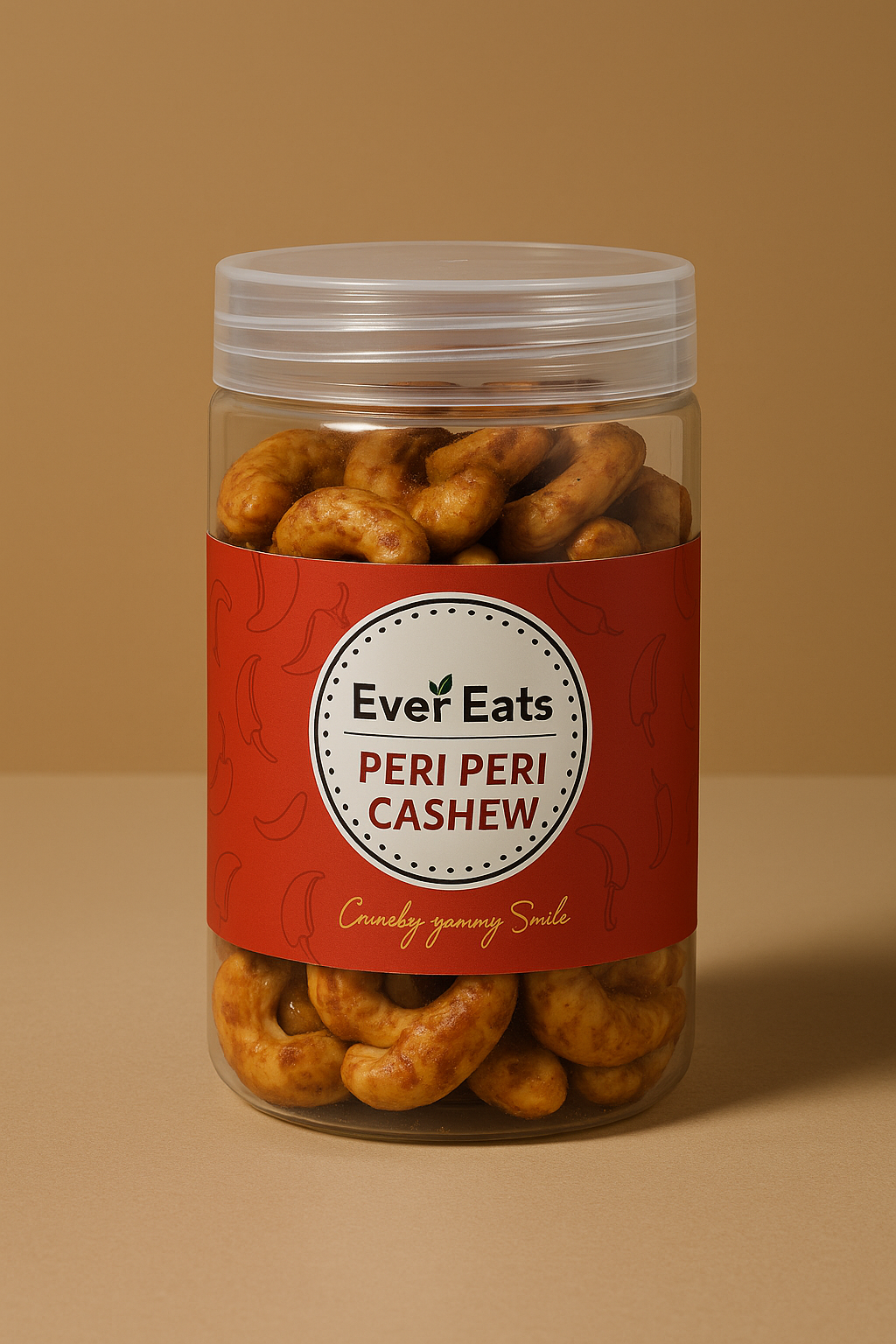 EverEats Spicy & Savory Cashew Trio – Chilli Garlic | Peri Peri | Italian Herbs – 3 x 100g
